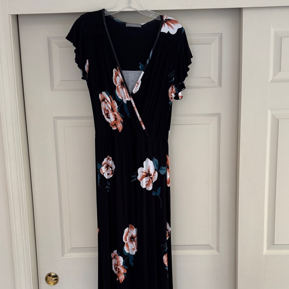 Floral Black Maxi Dress
